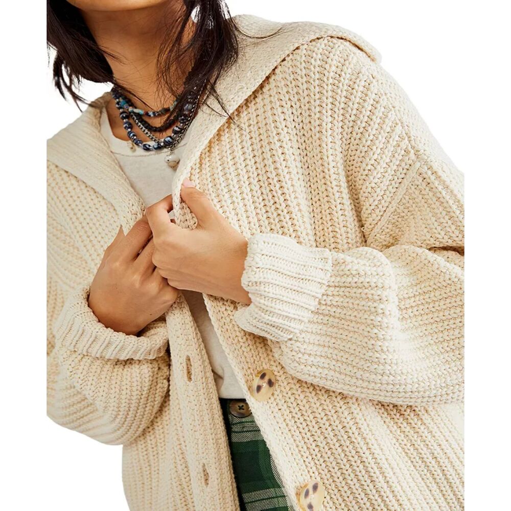 NWOT Free People “Swim Too Deep” Cardigan Birch Size XS - Picture 11 of 16
